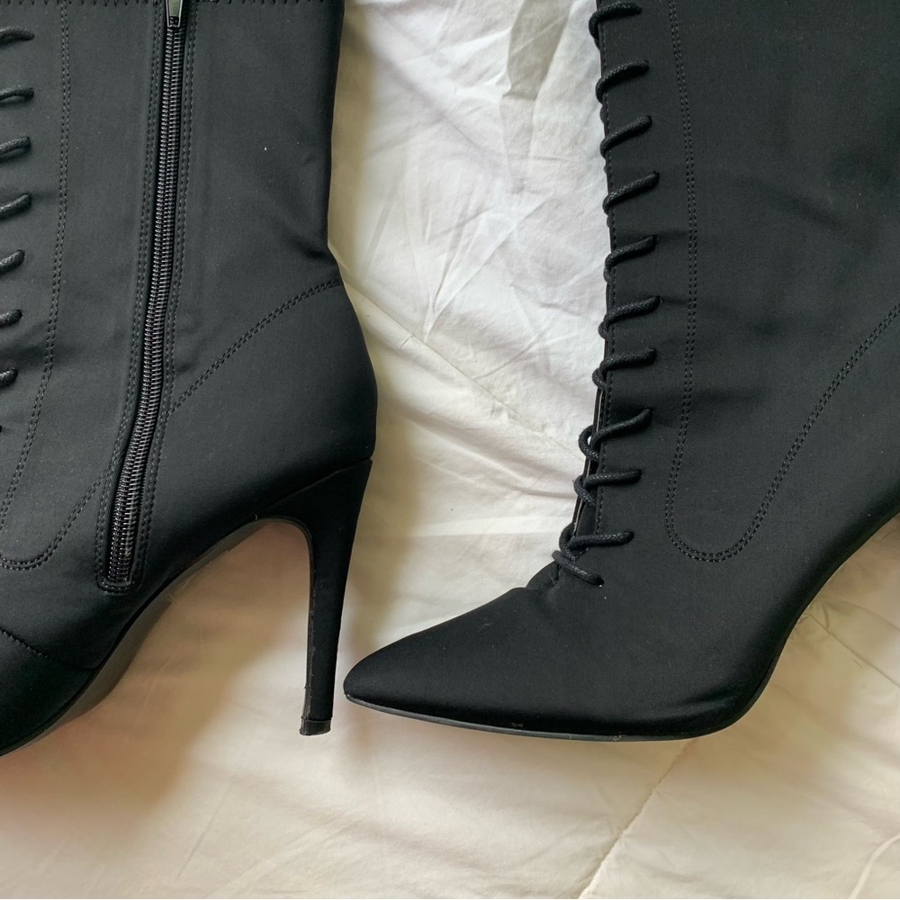AKIRA Black Heeled Boots - Picture 4 of 6